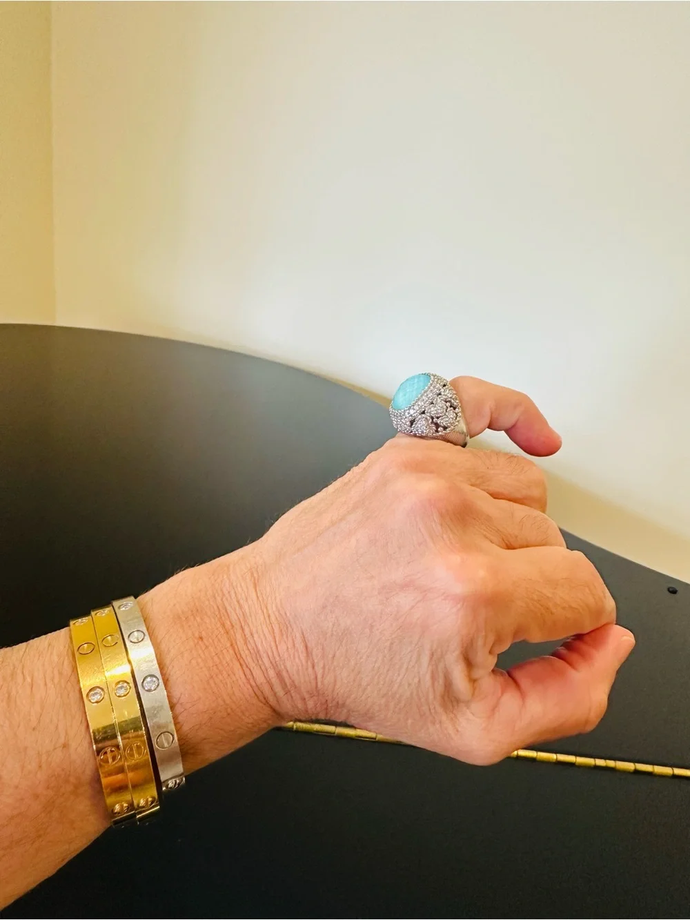 Judith Ripka Luxury Vintage Retro Designer Couture Runway RARE Authentic Ring